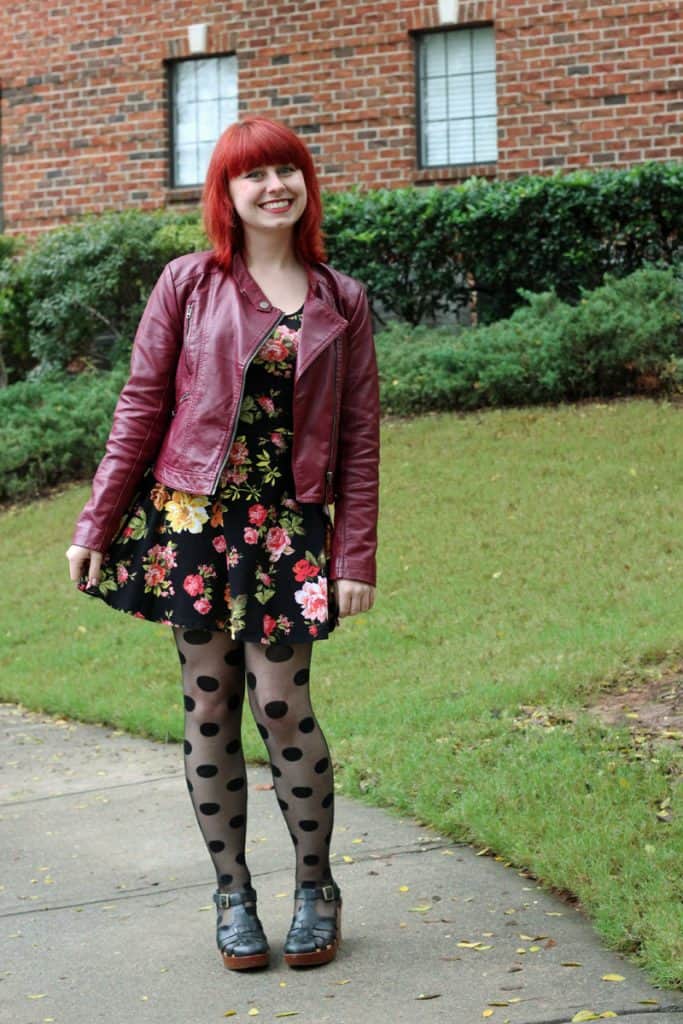 How To Wear Tights With Dresses and Boots | Top 7 Ways to Wear Tights With Dresses & Boots + Common Mistakes to Avoid 4 How To Wear Floral Print Tights With Dresses Boots