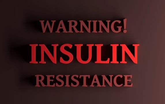 Red words - Warning Insulin resistance on dark red background