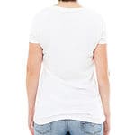 White t-shirt mock up blank close up, female t shirt set isolated over white