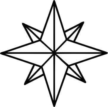 What To Wear Under Your Overalls When Visiting The Farm 4 tattoo in black line style of a star